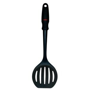 OXO GOOD GRIPS Wide Nylon Turner Spatula Black Silicone Slip Resistant Handle